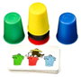 Mercurio - Jeu Speed Cups 2 Version Extrême en Espagnol - Jeu de Société pour Enfants dès 6 ans avec 19 Cartes et 10 Goblets