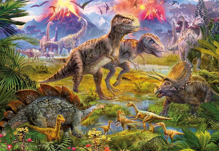 Educa - Puzzle 500 pièces Rencontre de Dinosaures - Langues: espagnol et anglais