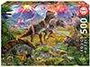 Educa - Puzzle 500 pièces Rencontre de Dinosaures - Langues: espagnol et anglais