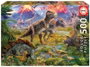 Educa - Puzzle 500 pièces Rencontre de Dinosaures - Langues: espagnol et anglais