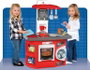 Molto - Cuisine jouet rouge 81 cm avec 12 accessoires pour enfants, sans pile - Plastique