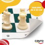 Cayro Jeu d'échecs scolaire en sac avec fermeture éclair 50x50 cm Plateau néoprène Pièces en plastique