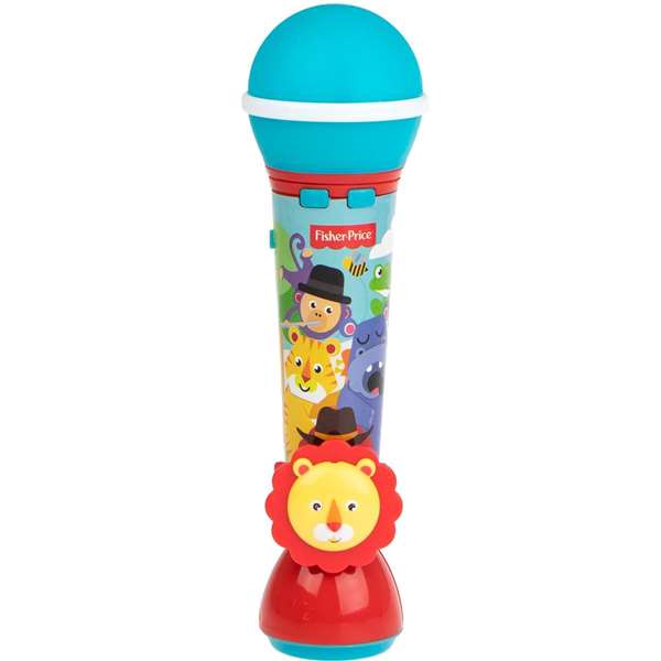 Fisher Price Microphone de main pour enfants avec fonction enregistrement et lecture voix, jouet sonore dès 3 ans