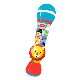 Fisher Price Microphone de main pour enfants avec fonction enregistrement et lecture voix, jouet sonore dès 3 ans