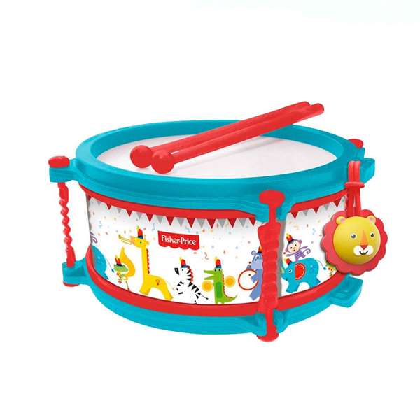 Fisher-Price Tambour en étui en plastique, instrument de musique pour enfant à partir de 3 ans Fisher-Price Tambour en étui en plastique, instrument de musique pour enfant à partir de 3 ans