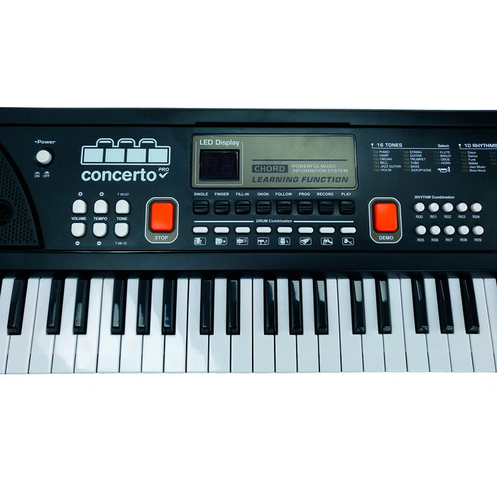 REIG - Orgue électronique 61 touches avec microphone - 16 types de sons, 6 démos, 10 rythmes, fonction enregistrement