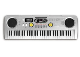 Reig - Orgue électronique avec micro, 61 touches, prise USB et câble audio, à piles, avec lumières, pour enfant 3 ans et plus