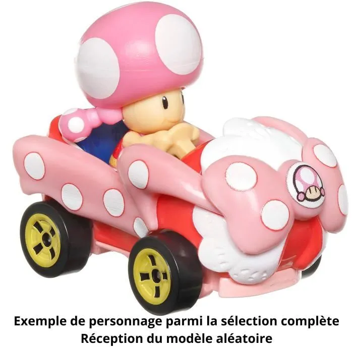 Hot Wheels - Véhicule Mario Kart, Miniature 1/64, Modèle Aléatoire - Voiture de Collection pour Enfants 3 Ans et Plus - GBG25