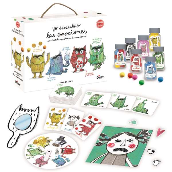 Diset - Juego Yo Descubro las Emociones, El Monstruo de Colores - Jeu éducatif 10 activités pour découvrir les émotions - Espagnol Diset - Juego Yo Descubro las Emociones, El Monstruo de Colores - Jeu éducatif 10 activités pour découvrir les émotions - Espagnol