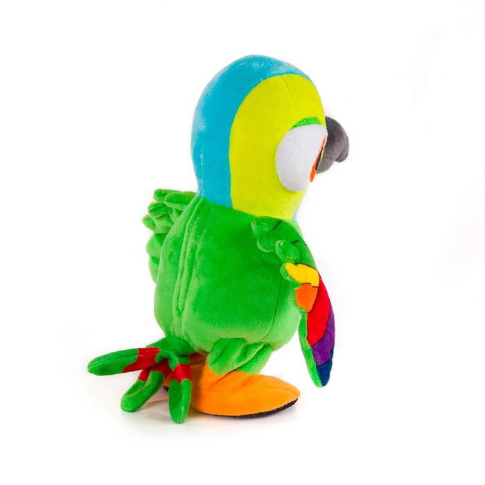 Bandai Peluche Interactif Lorito Pepe - La Granja de Zenón - Parle et Marche - Jouet Enfant