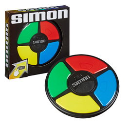 Hasbro Gaming Simon E9383 - Jeu de mémoire avec lumières et sons, multilingue (Anglais, Français, Allemand, Italien, Portugais, Espagnol), 8 ans et plus
