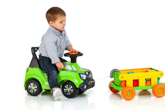 Molto Correpasillos 4x4 avec poussoir et plateau de sécurité 92 cm, jouet premier âge avec sons et lumières, pour enfants à partir de 1 an