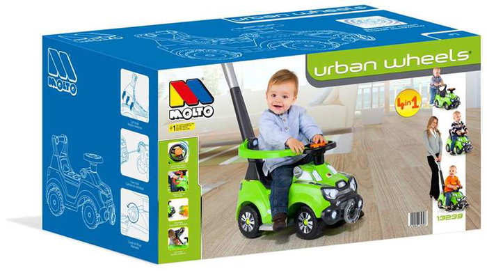 Molto Correpasillos 4x4 avec poussoir et plateau de sécurité 92 cm, jouet premier âge avec sons et lumières, pour enfants à partir de 1 an