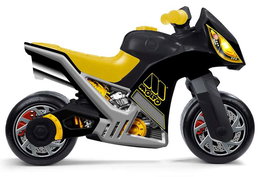 Molto Correpasillos Moto Cross noir et jaune 73 cm - Motocyclette d'équilibre pour enfants (18 mois+)