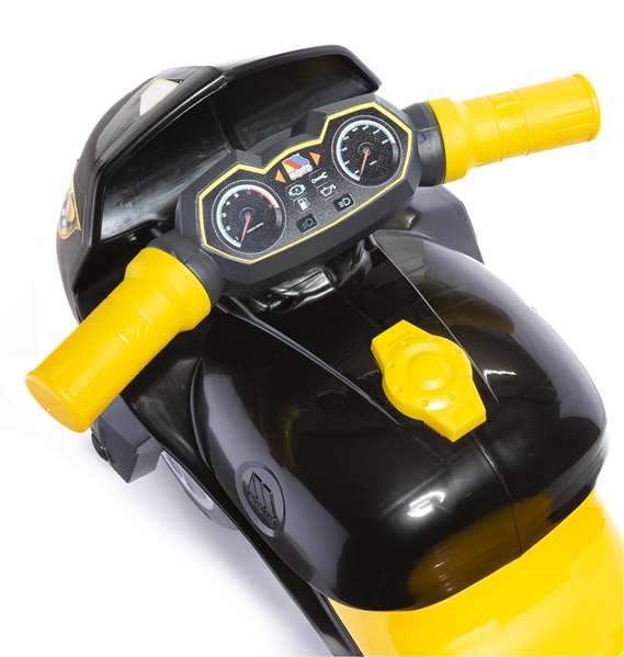 Molto Correpasillos Moto Cross noir et jaune 73 cm - Motocyclette d'équilibre pour enfants (18 mois+)