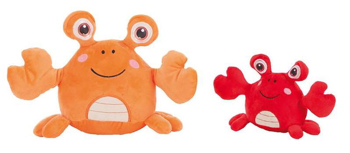Creaciones Llopis - Peluche crabe en polyester 20 cm, 4 couleurs disponibles, modèle envoyé aléatoirement