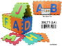 Rama Puzzle en mousse Eva lettres alphabet 14 pièces 62 x 32 x 7,5 cm Jeu éducatif pour enfant à partir de 12 mois
