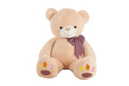 Creaciones Llopis - Peluche ours avec motifs de pattes multicolores - 105 cm - Pour enfant à partir de 3 ans