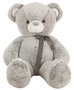 Creaciones Llopis Ours en peluche doux 2 couleurs gris/rose 115 cm - Peluche géante - Polyester - À partir de 36 mois
