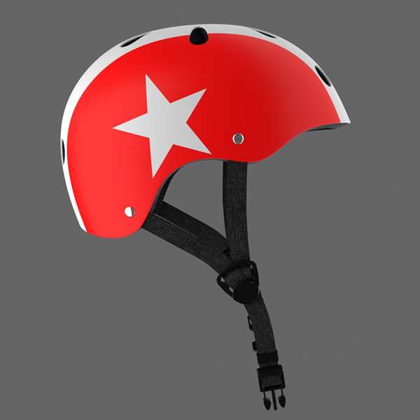 Casque Molto Star 48-53 cm Plastique Enfant Vélo Trottinette Casque de Protection