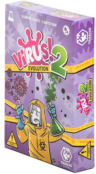 Tranjis Jeu de cartes Virus 2 Evolution ¡los virus han evolucionado! avec 33 cartes