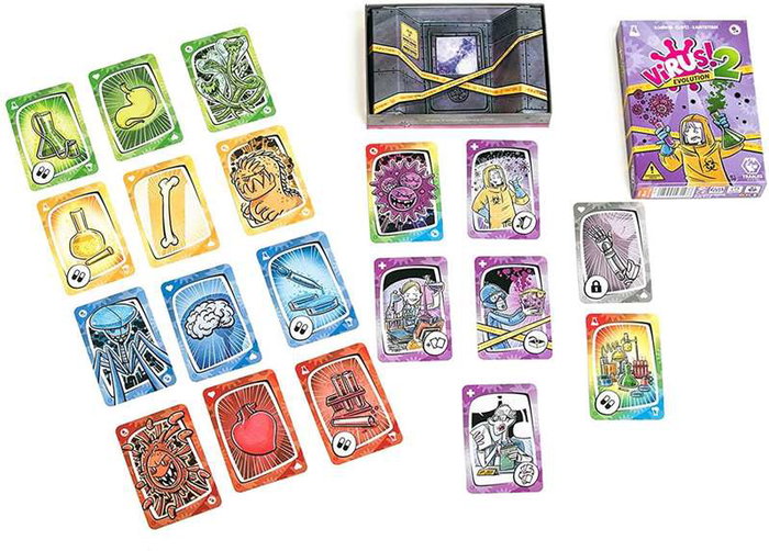 Tranjis Jeu de cartes Virus 2 Evolution ¡los virus han evolucionado! avec 33 cartes