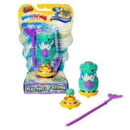 Superthings Battle Spinners - Coffret avec 1 spinner et 1 figurine exclusive, 8 modes, âge recommandé 4 à 9 ans, plastique, boîte multilingue, modèles assortis
