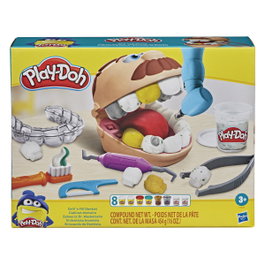 Hasbro Play-Doh Le Dentiste Farceur - Jeu de pâte à modeler avec accessoires, 8 pots