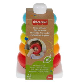 Fisher-Price Pyramide à empiler balanceante éco avec 5 anneaux - Jouet d'éveil pour bébé dès 6 mois