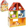 Goula Mon Premier Jeu de Construction de Ferme en Bois - 10 Pièces à Empiler et Construire - Jouet d'Éveil pour Enfants de 1 à 2 Ans
