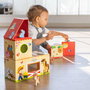 Goula Mon Premier Jeu de Construction de Ferme en Bois - 10 Pièces à Empiler et Construire - Jouet d'Éveil pour Enfants de 1 à 2 Ans