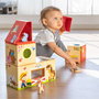 Goula Mon Premier Jeu de Construction de Ferme en Bois - 10 Pièces à Empiler et Construire - Jouet d'Éveil pour Enfants de 1 à 2 Ans