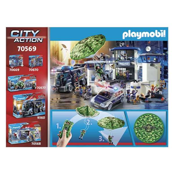Playmobil Hélicoptère de police et parachutiste City Action Playmobil Hélicoptère de police et parachutiste City Action
