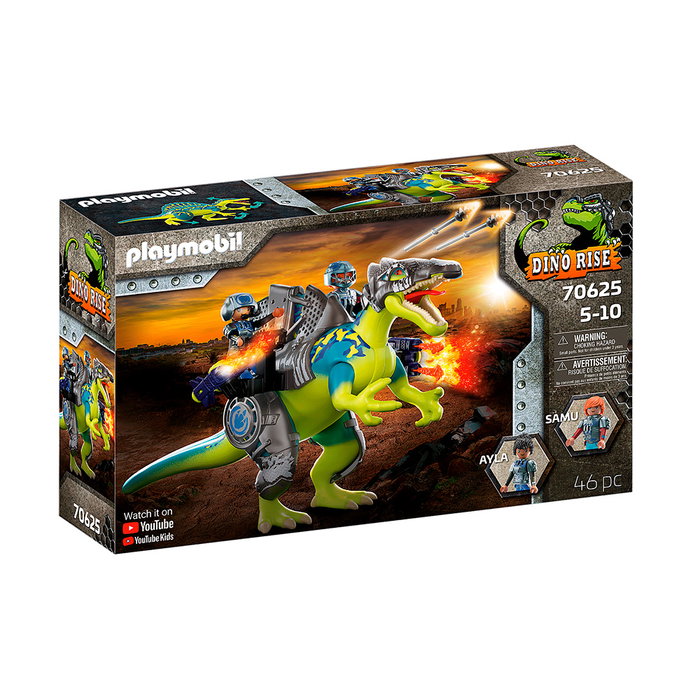 PLAYMOBIL - Set DINO RISE 70625 Spinosaurus : Double Pouvoir de Défense - Jouet de Construction Figurine et Dinosaure - Version Espagnole PLAYMOBIL - Set DINO RISE 70625 Spinosaurus : Double Pouvoir de Défense - Jouet de Construction Figurine et Dinosaure - Version Espagnole