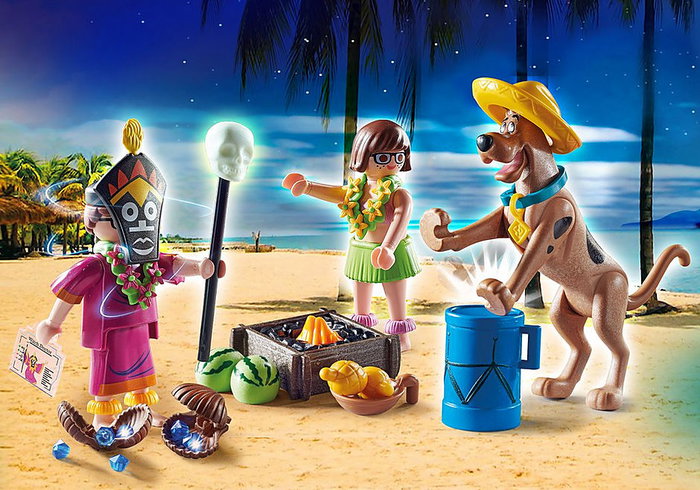Playmobil Scooby-Doo! Aventure avec le Sorcier - Set Scooby et Velma Hawaïens - Jeu de Construction Enfant 5-12 Ans Playmobil Scooby-Doo! Aventure avec le Sorcier - Set Scooby et Velma Hawaïens - Jeu de Construction Enfant 5-12 Ans