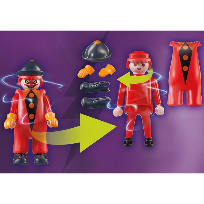 Playmobil Scooby-Doo ! Aventure avec Ghost Clown - Jouet de construction avec figurines