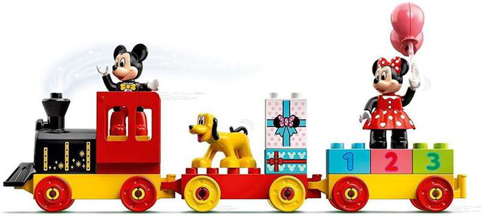 LEGO DUPLO Le Train d'Anniversaire de Mickey et Minnie avec figurines et train de 22 pièces