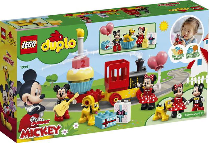 LEGO DUPLO Le Train d'Anniversaire de Mickey et Minnie avec figurines et train de 22 pièces