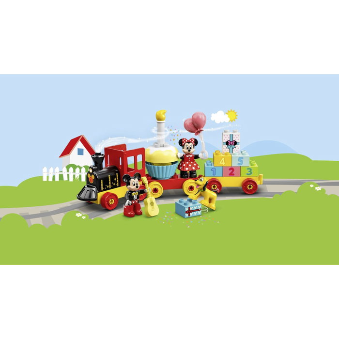 LEGO DUPLO Le Train d'Anniversaire de Mickey et Minnie avec figurines et train de 22 pièces