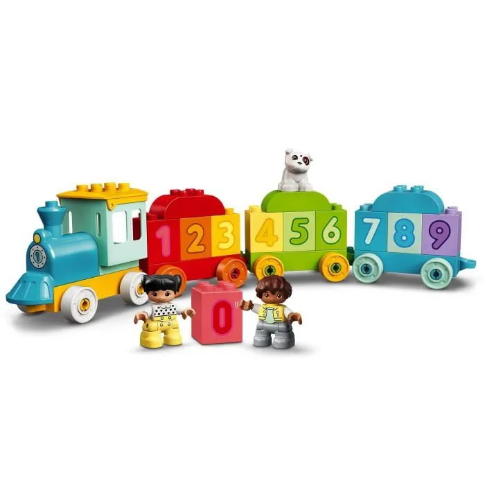 Lego 10954 DUPLO Le train des chiffres - Train à pousser éducatif avec 10 briques numérotées et figurines pour apprendre à compter, jouet d'éveil 1.5 an et plus Lego 10954 DUPLO Le train des chiffres - Train à pousser éducatif avec 10 briques numérotées et figurines pour apprendre à compter, jouet d'éveil 1.5 an et plus