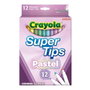 Crayola Set de 12 Feutres Super Pointe Couleurs Pastel Lavables
