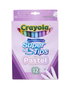 Crayola Set de 12 Feutres Super Pointe Couleurs Pastel Lavables