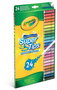 Crayola - 24 Marqueurs lavables super pointe, multicolores - Boîte de 18 x 1 x 30,5 cm