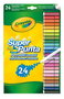 Crayola - 24 Marqueurs lavables super pointe, multicolores - Boîte de 18 x 1 x 30,5 cm