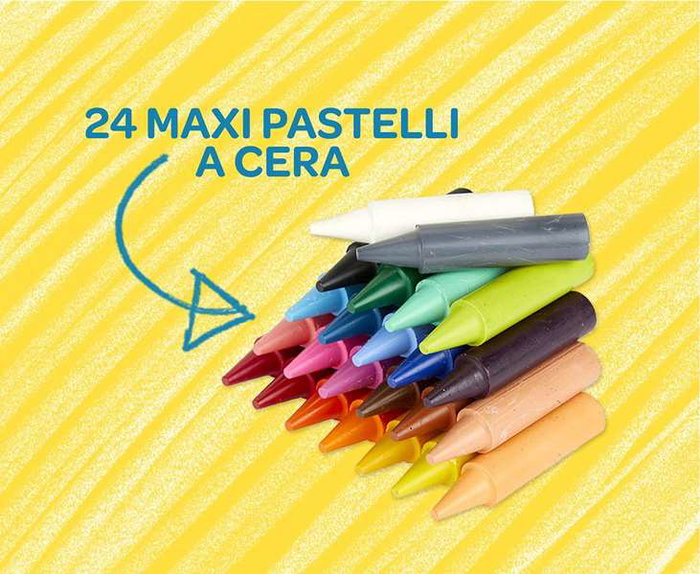Crayola Jumbo - Crayons lavables Mini Kids 24 unités multicolores - Taille ergonomique pour enfants - 9x7,5 cm