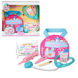 Nenuco Botiquín De Emergencias 7/16295 Famosa - Kit médical de docteur pour enfant avec stéthoscope, thermomètre, seringue et masque - Jouet éducatif +3 ans