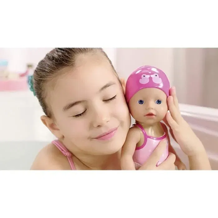 Baby Born - Poupée baigneur Ma Première Nage 30 cm - Jouet de bain pour fille dès 1 an avec tenue et bonnet indétachables - Développe l'imagination