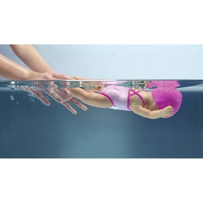 Baby Born - Poupée baigneur Ma Première Nage 30 cm - Jouet de bain pour fille dès 1 an avec tenue et bonnet indétachables - Développe l'imagination