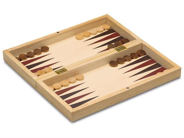 Cayro Jeu de Société 3 en 1 en Bois : Échecs, Dames et Backgammon - Plateau 29 x 29 cm - Multilingue