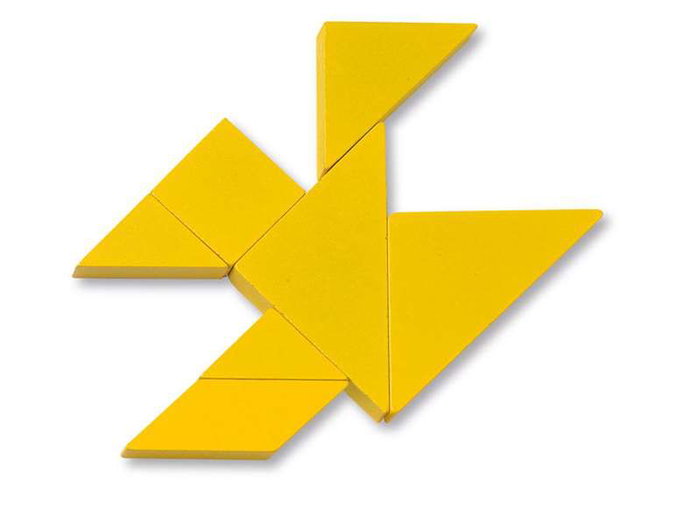 Cayro - Jeu de 4 Tangrams en bois, pour jusqu'à 4 joueurs avec 3 niveaux de difficulté (31.5x18x3 cm)
